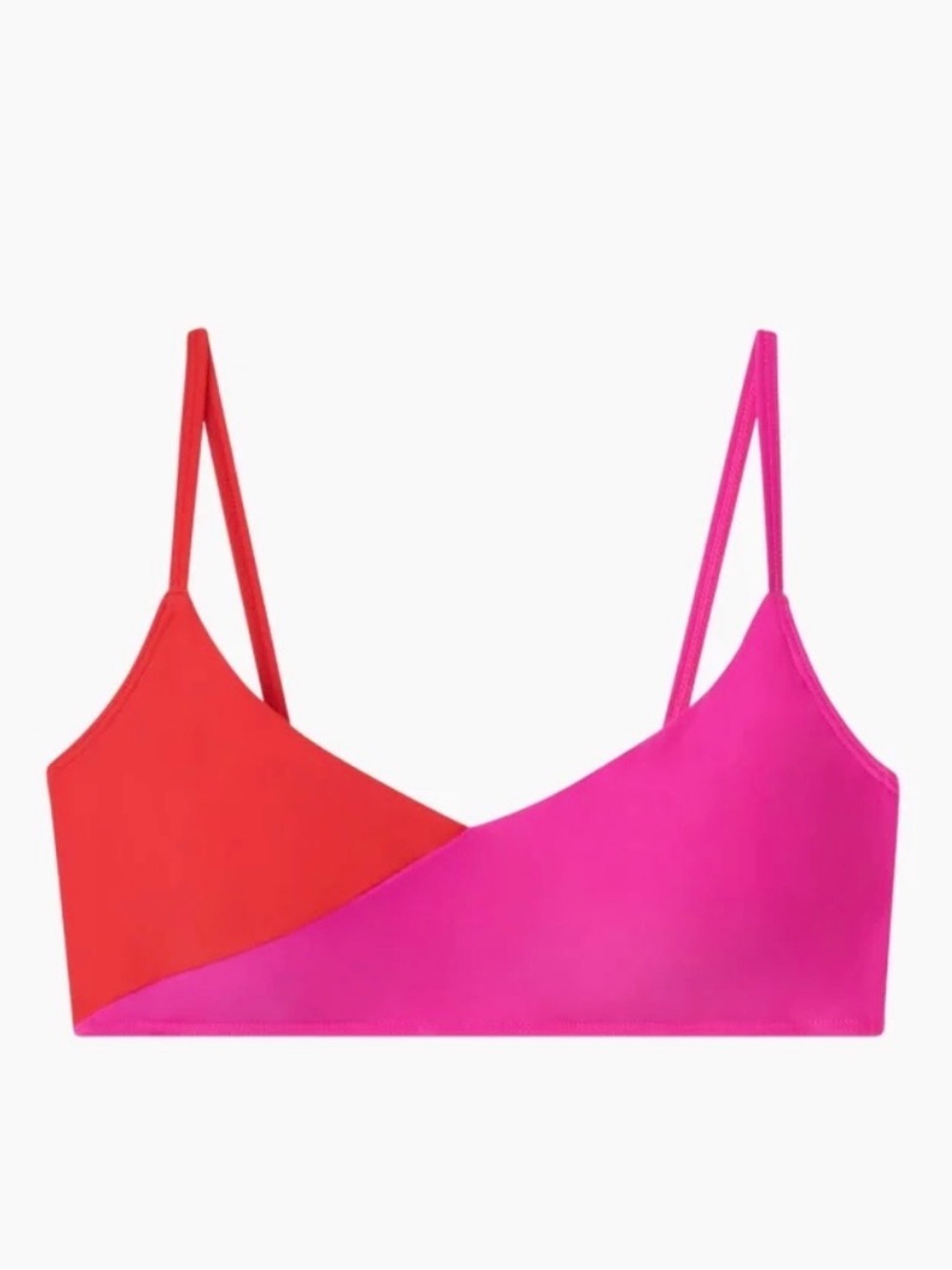 🫟 Summersalt - NWT Marina Bikini Top • Hibiscus & Grapefruit, Sz 8